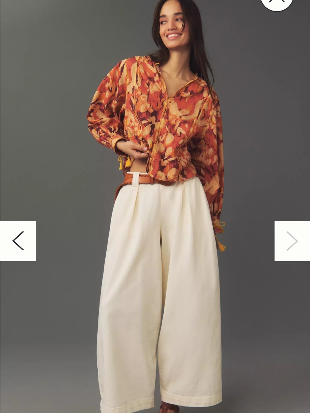 By Anthropologie Tassel Stitched Blouse - Picture 4 of 10